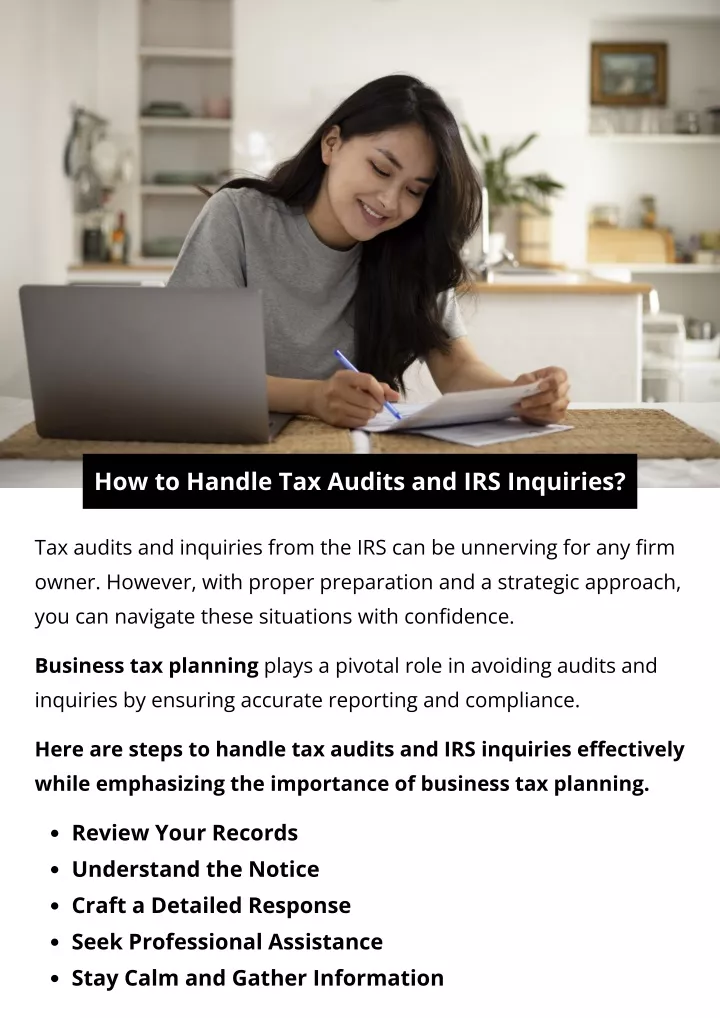 how to handle tax audits and irs inquiries