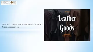 Chennai's Top Wallet Manufacturers - Premium Quality Guaranteed