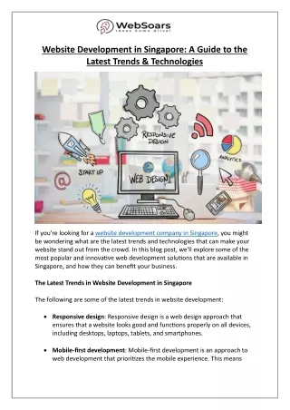 Unlocking Web Development in Singapore | Trends & Technologies