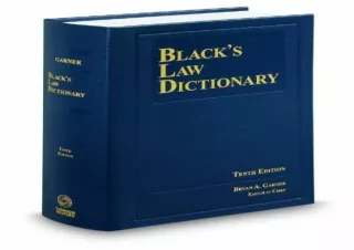 READ ONLINE Black's Law Dictionary, 10th Edition