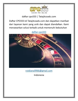 daftar cpo333