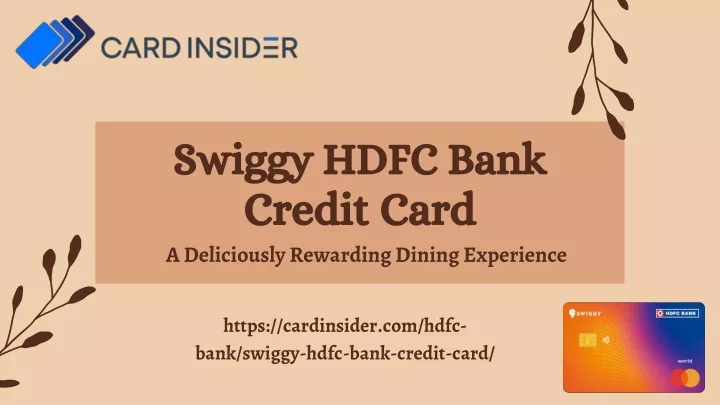swiggy hdfc bank credit card