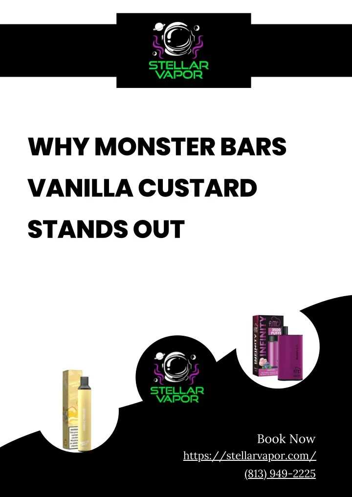 why monster bars vanilla custard stands out