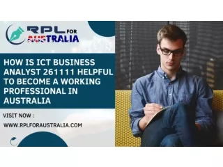 How Is ICT Business Analyst 261111 Helpful to Become a Working Professional In Australia