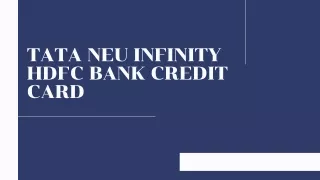 Tata Neu Infinity HDFC Bank Credit Card