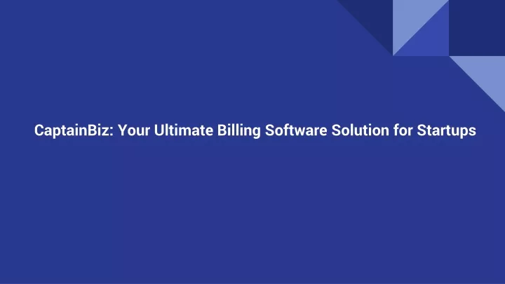captainbiz your ultimate billing software solution for startups