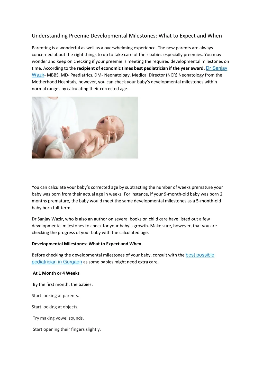 PPT Understanding Preemie Developmental Milestones What to Expect and