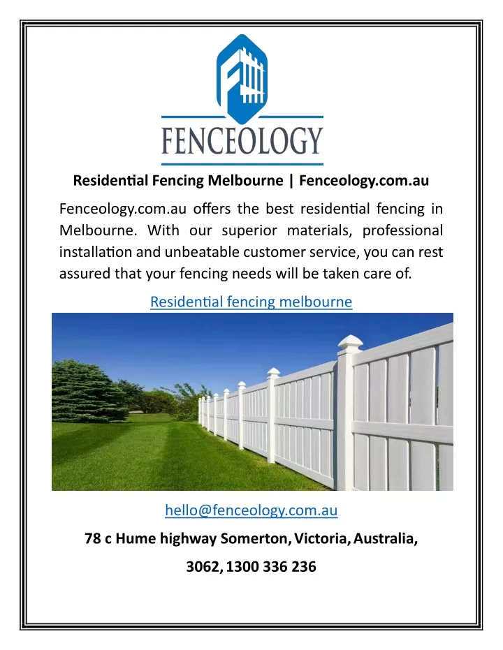 residential fencing melbourne fenceology com au