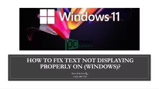 How to Fix Text Not Displaying Properly on (Windows)