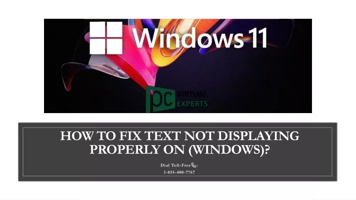 how to fix text not displaying properly on windows