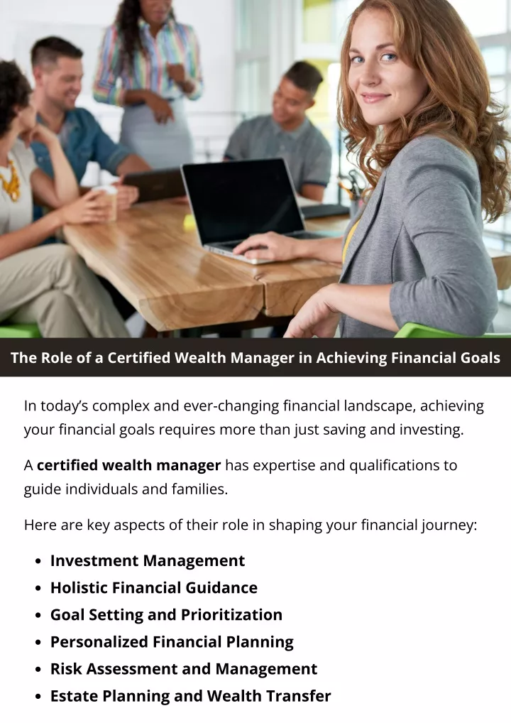 the role of a certified wealth manager