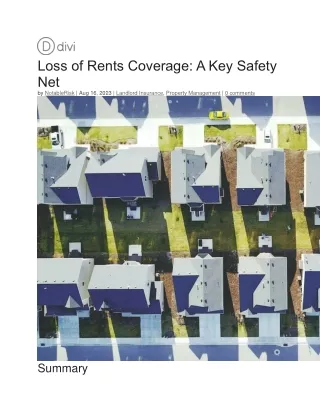 Loss of Rents Coverage