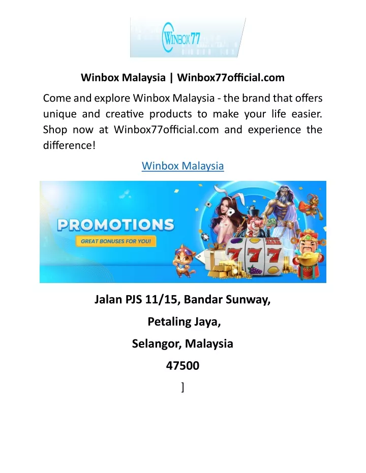 winbox malaysia winbox77official com