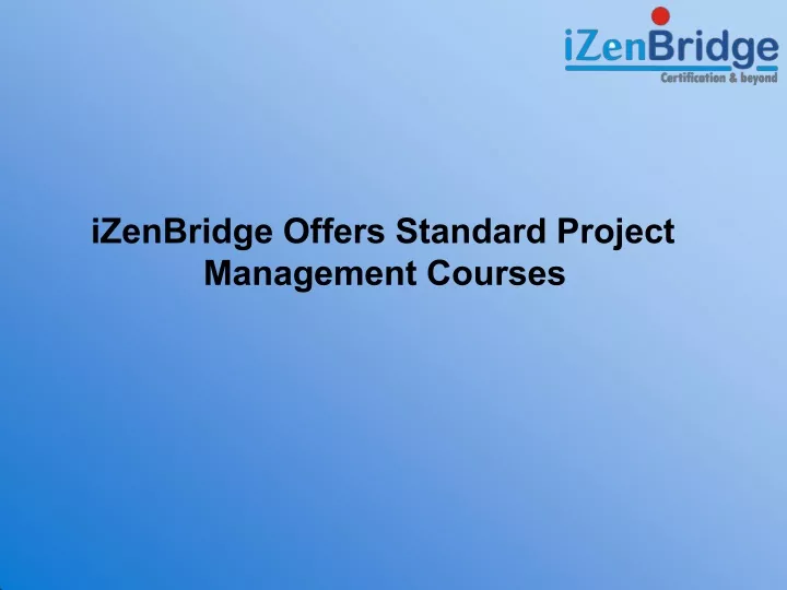 izenbridge offers standard project management