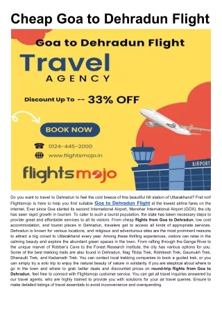 cheap goa to dehradun flight