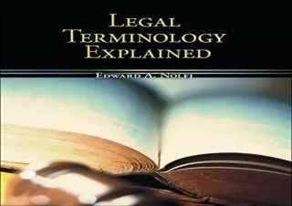 READ EBOOK [PDF] Legal Terminology Explained (Mcgraw-hill Business Careers Paralegal Titles)