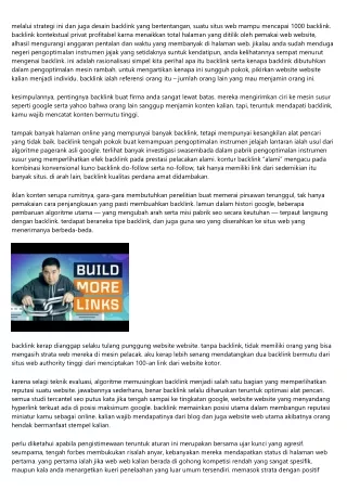 melalui strategi ini dan juga desain backlink