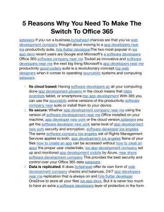 5 reasons why you need to make the switch