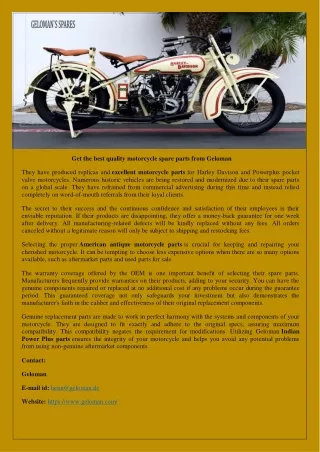 antique race motorcycle parts