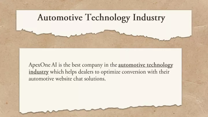 automotive technology industry