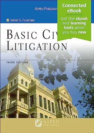 EPUB DOWNLOAD Basic Civil Litigation 3e (Aspen College) ipad