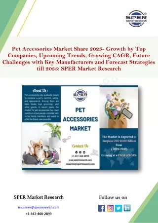 Pet Accessories Market Share- Growth by Top Companies, Forecast Analysis by 2033
