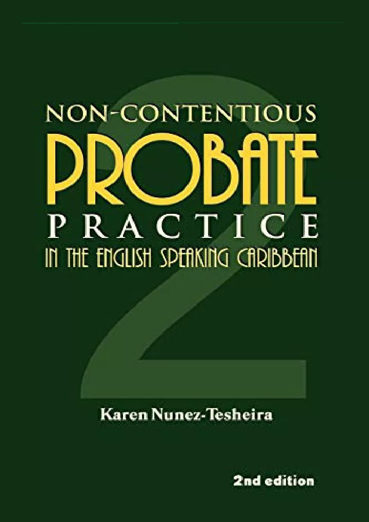 non contentious probate practice in the english