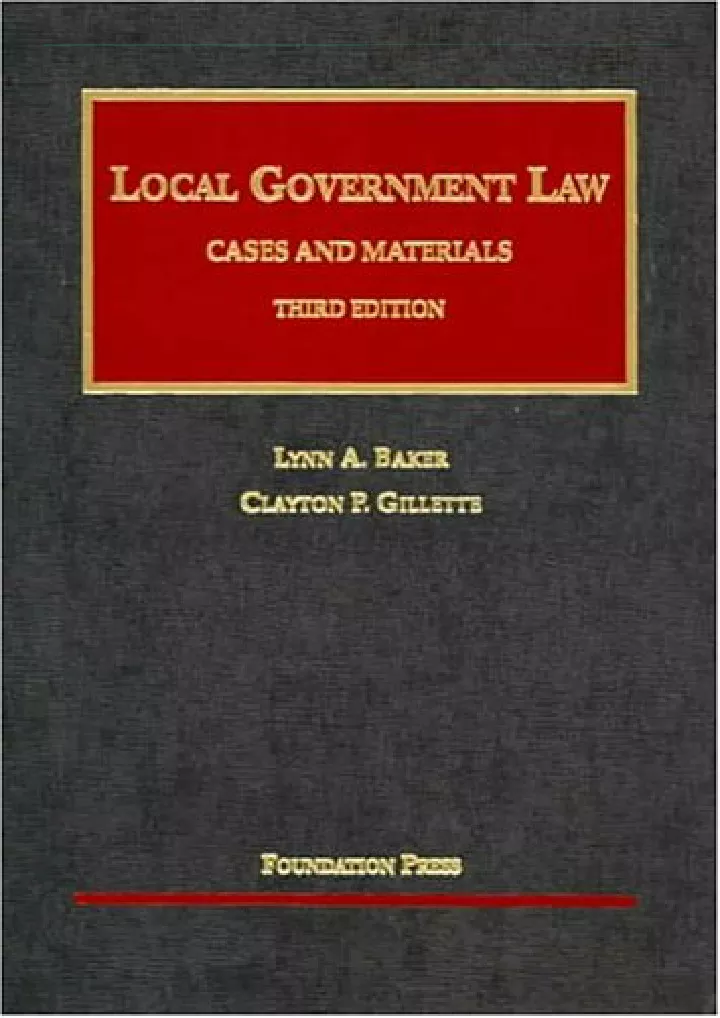 local government law cases and materials