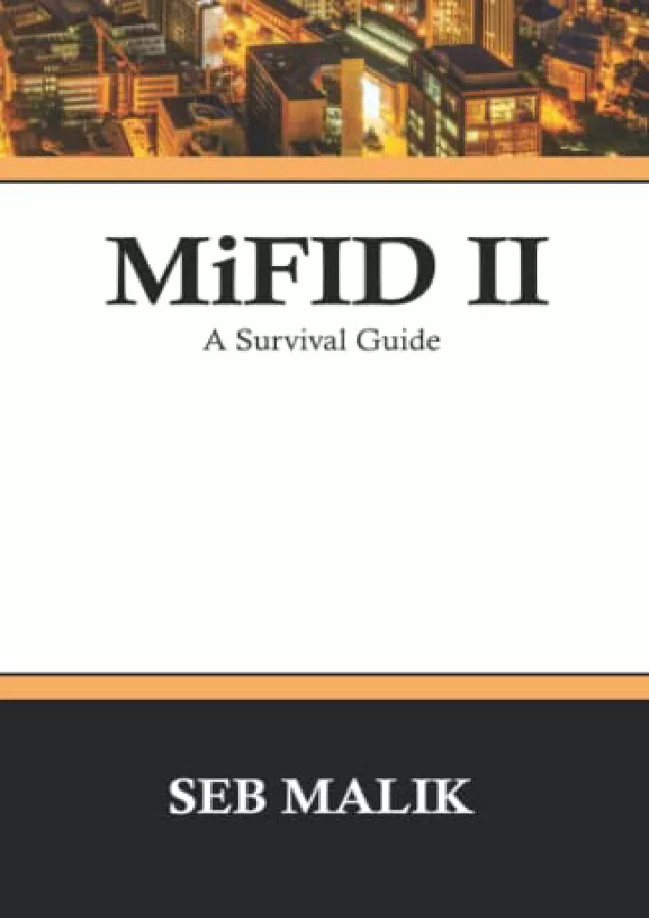 mifid ii a survival guide download pdf read mifid