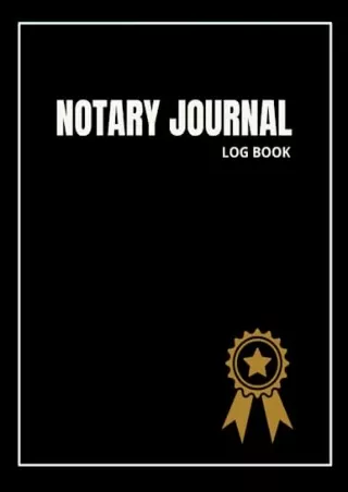 [PDF] READ Free Notary Journal & Log Book for Signing Agents, 475  Entries