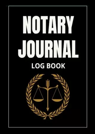DOWNLOAD [PDF] Notary Journal & Log Book for Signing Agents, 100  Entries t