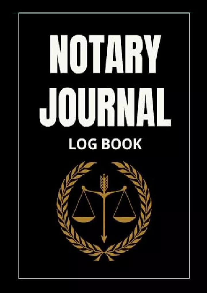 notary journal log book for signing agents