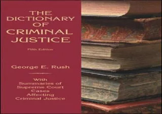 READ EBOOK [PDF] Dictionary of Criminal Justice