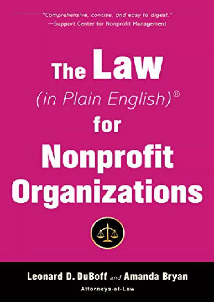 the law in plain english for nonprofit