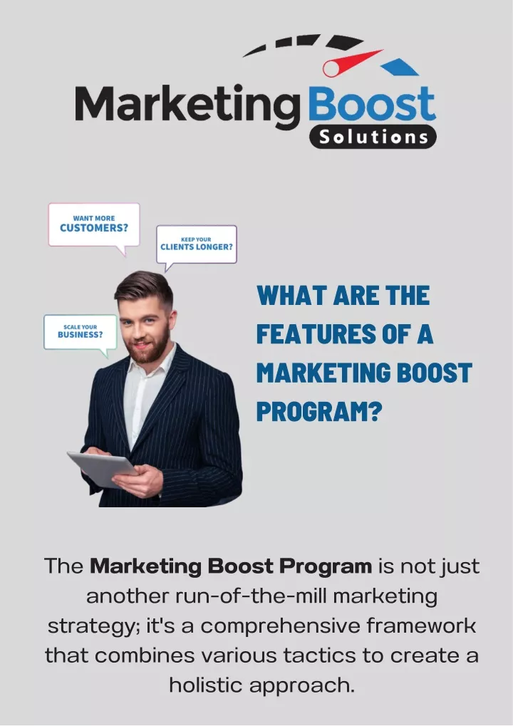 what are the features of a marketing boost program