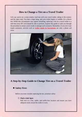 How Can You Replace a Trailer Tire Yourself