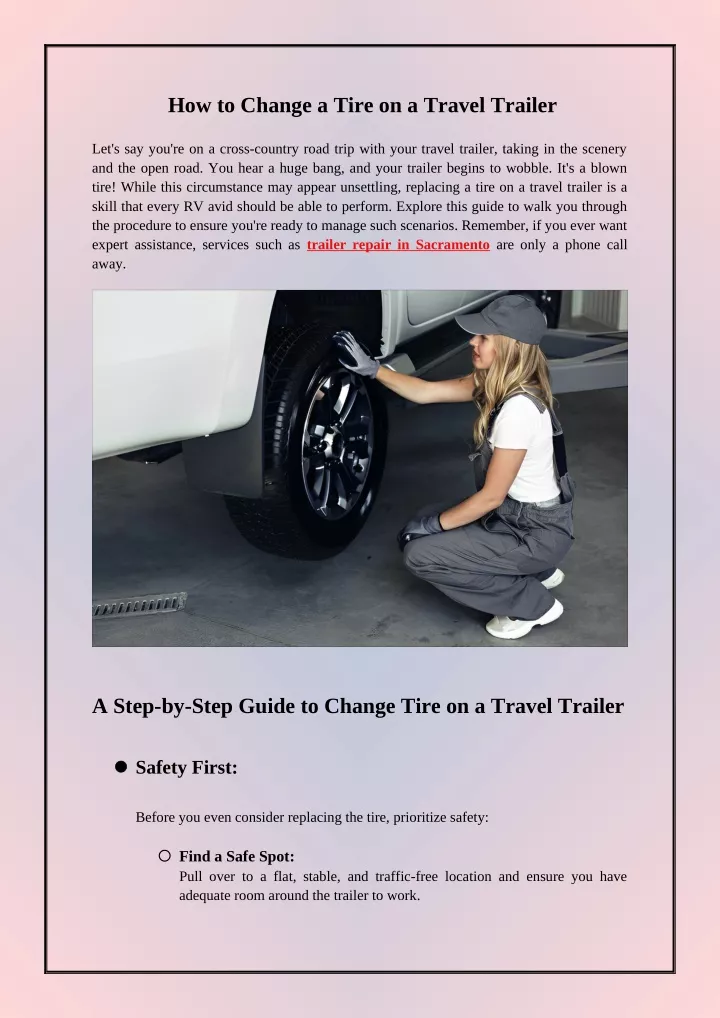 how to change a tire on a travel trailer