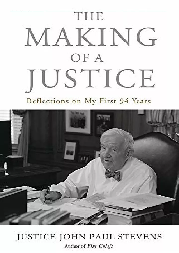 the making of a justice reflections on my first