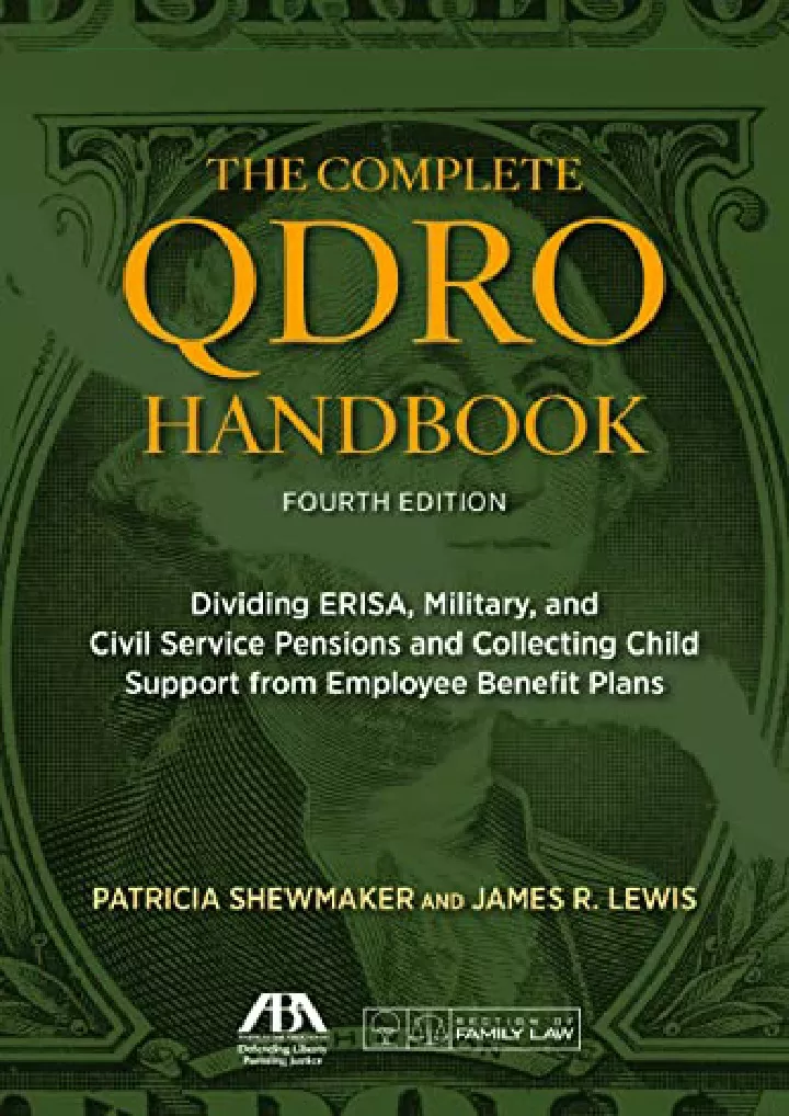 the complete qdro handbook fourth edition