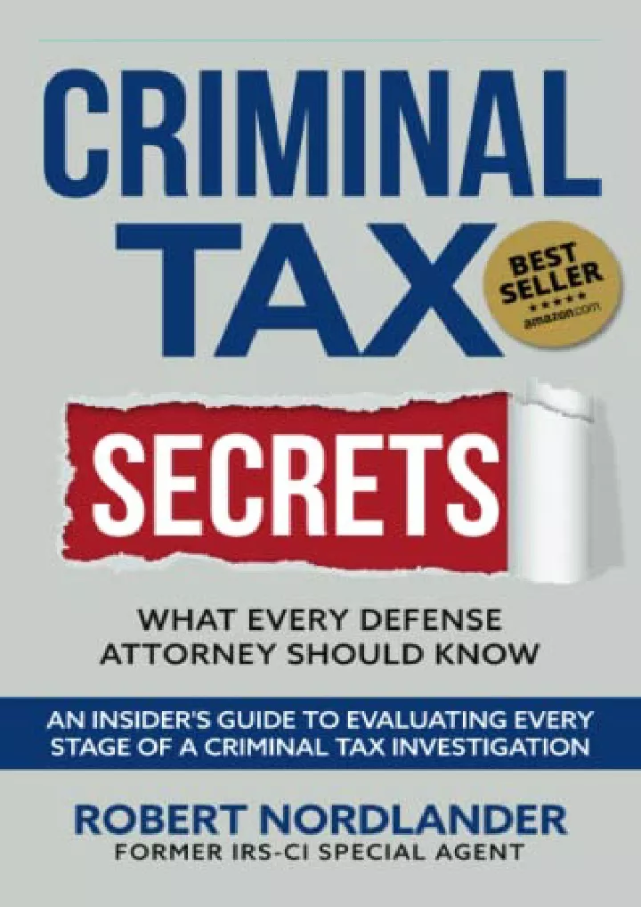 criminal tax secrets what every defense attorney