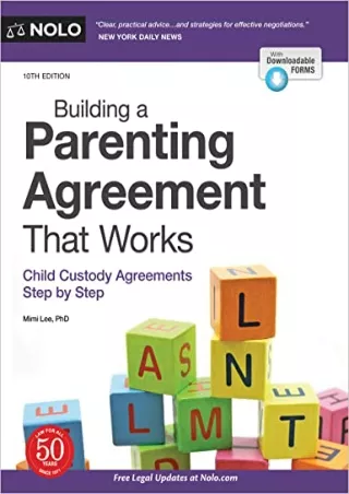 DOWNLOAD [PDF] Building a Parenting Agreement That Works: Child Custody Agr