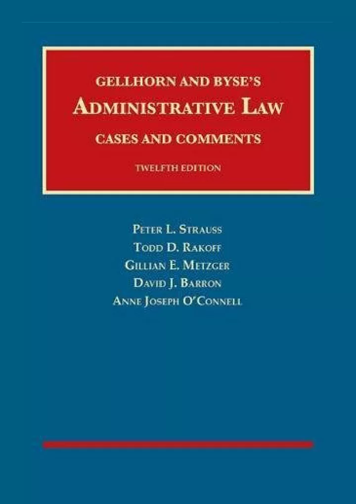 gellhorn and byse s administrative law cases