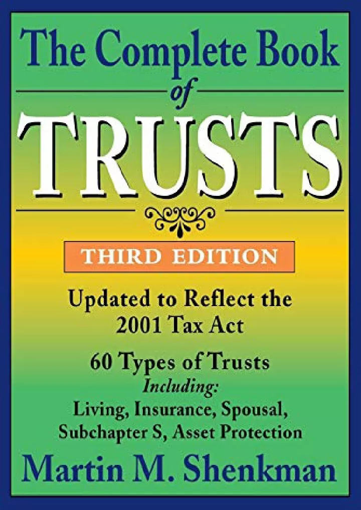 the complete book of trusts 3rd edition download