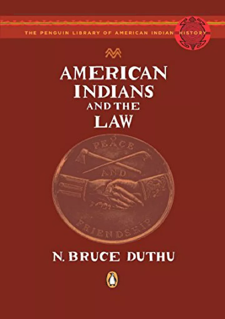 american indians and the law the penguin library