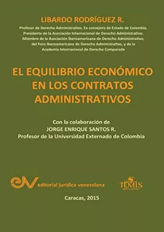 DOWNLOAD [PDF] EL EQUILIBRIO ECONÓMICO EN LOS CONTRATOS ADMINISTRATIVOS. Cu