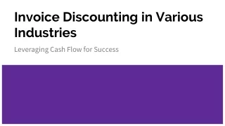 Unlocking Cash Flow: Invoice Discounting Across Industries