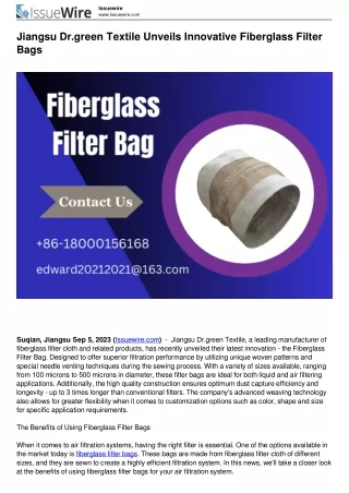 jiangsu-drgreen-textile-unveils-innovative-fiberglass-filter-bags