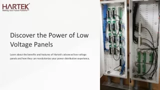 Discover the Power of Low Voltage Panels by Hartek Group