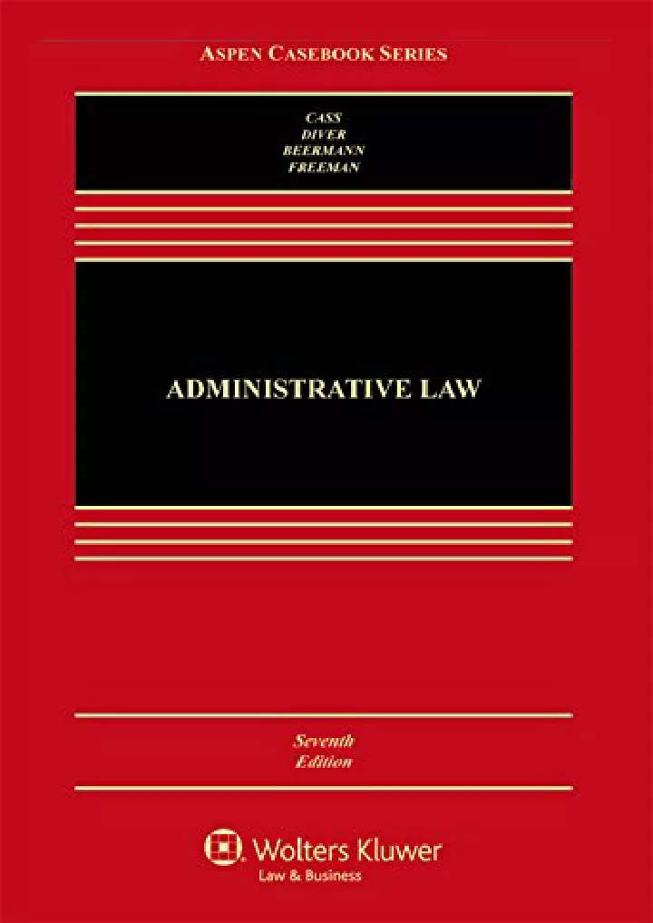 administrative law cases and materials aspen