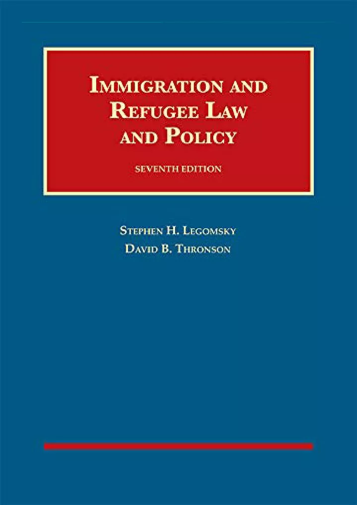 immigration and refugee law and policy university